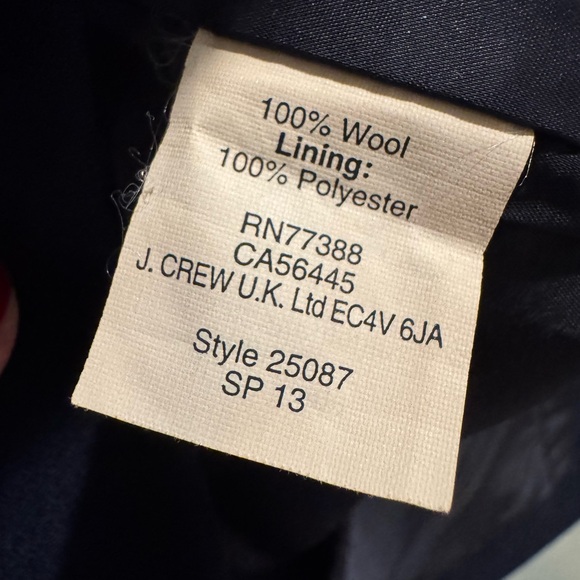 J.Crew Navy Wool Oragami Sheath Dress, size 12 - Picture 5 of 7